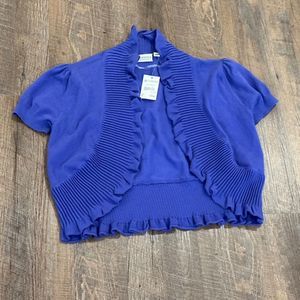 Versona juniors Purple Cardigan Sweater Medium Open Front NWT